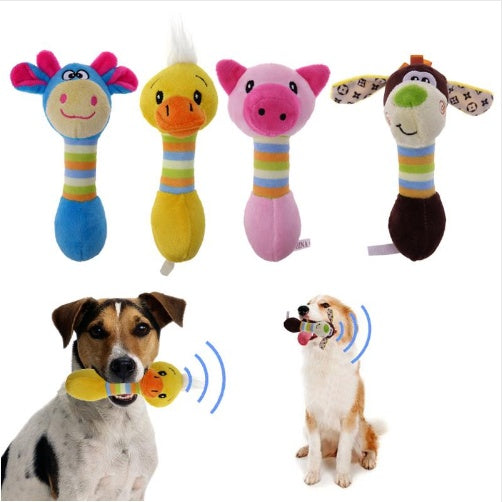 JUGUETES LINDOS PARA MASCOTAS MORDIBLES CON CHIRRIADOR PARA PERROS Y GATOS