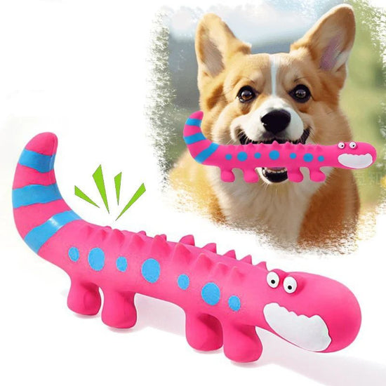 JUGUETE PARA MASCOTAS, LÁDICEO DE LÁTEX EN FORMA DE LAGARTIJA, JUGUETE CHILLÓN PARA PERROS PEQUEÑOS Y MEDIANOS, INTERACTIVO Y DIVERTIDO, JUGUETE DE ENTRENAMIENTO CON SONIDO, SUMINISTROS PARA MASCOTAS