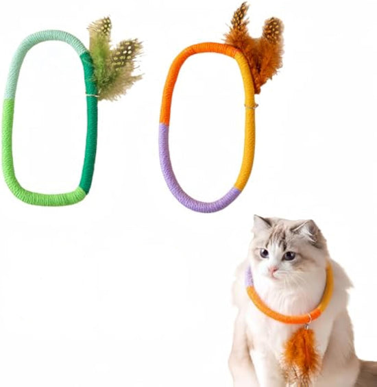 JUGUETES PARA GATOS DE CUERDA DE ALGODÓN, JUGUETES CON HIERBA GATUNA, CON PLUMAS, SEGUROS PARA LIMPIEZA DE DIENTES, JUGUETE PARA MORDER INTERACTIVO, JUGUETES PATADA PARA GATOS