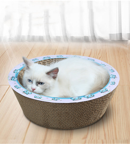 TABLA RASCADORA PARA GATOS, NIDO DE CARTÓN CORRUGADO