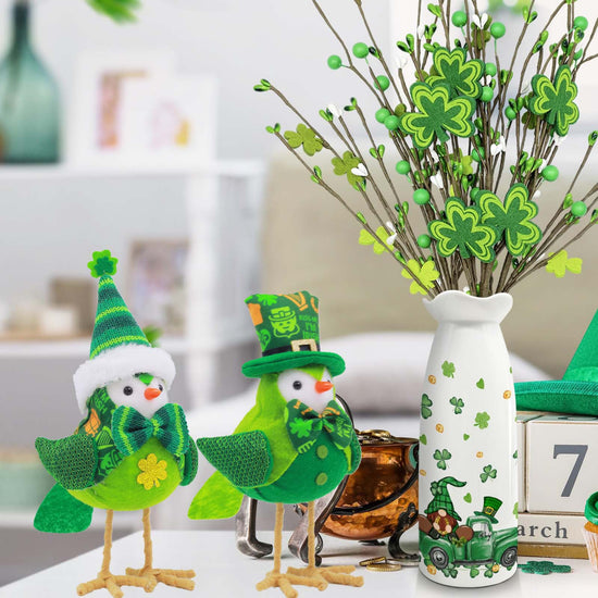 ADORNOS DECORATIVOS DE PÁJAROS ENCANTADORES PARA EL DÍA DE SAN PATRICIO