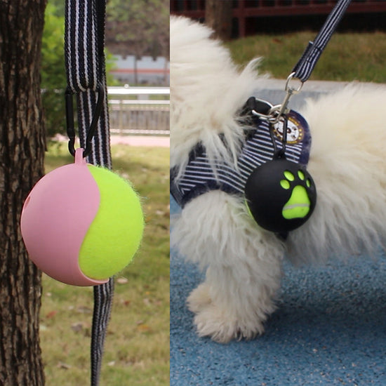 SOPORTE DE TENIS PORTÁTIL, JUEGO DE ENTRENAMIENTO PARA PERROS, BOLA PARA PASEO DE PERROS SIN MANOS